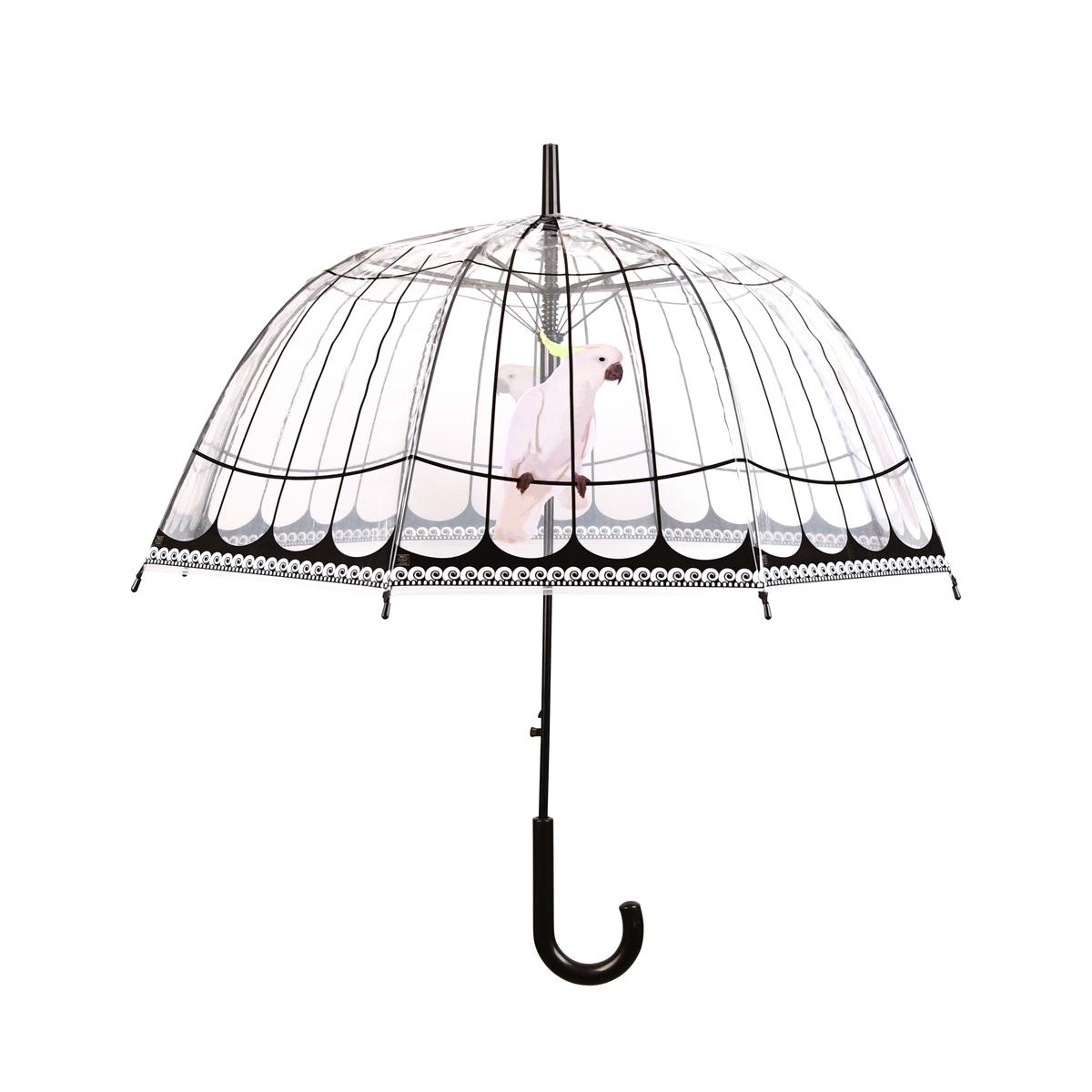 Decoratieve transparante koepelparaplu met papegaai Aanbieding Decoratieve transparante koepelparaplu met papegaai Aanbieding