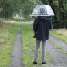 Decoratieve transparante koepelparaplu met papegaai Kortingen