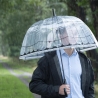 Decoratieve transparante koepelparaplu met papegaai Verkoop