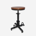 Vintage industriële stijl verstelbare barkruk Helix Aanbieding