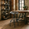 Verstelbare industriële vintage stijl zwarte metalen kruk Latas Verkoop