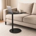 Lage zwarte salontafel in modern design 45x33,5x49 cm Javel Verkoop