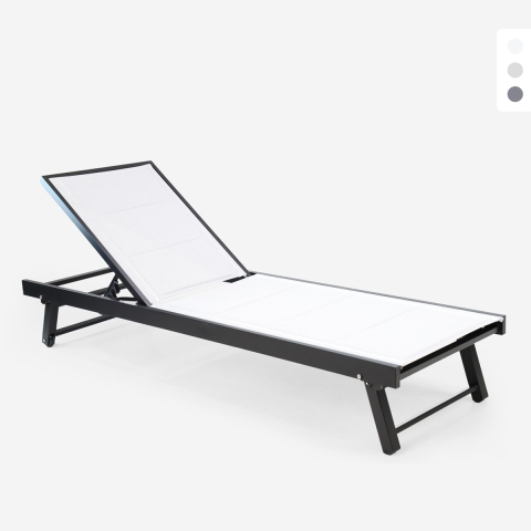 Ligbed met verstelbare rugleuning en wielen Rimini Aanbieding