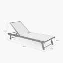 Set van 2 verstelbare aluminium ligstoelen met wielen Rimini 