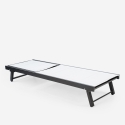 Set van 2 verstelbare aluminium ligstoelen met wielen Rimini 