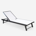 Set van 2 verstelbare aluminium ligstoelen met wielen Rimini 