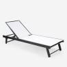 Set van 2 verstelbare aluminium ligstoelen met wielen Rimini 