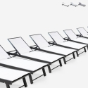 Set van 20 aluminium ligbedden met wielen Rimini Aanbieding