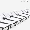 Set van 20 aluminium ligbedden met wielen Rimini Aanbieding