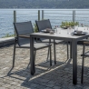 Buitenset met glazen tafel en 4 stoelen Tarquinia Model