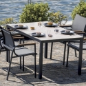 Buitenset met glazen tafel en 4 stoelen Tarquinia Aanbieding