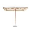 Rechthoekige tuinparasol 3x2 met houten centrale paal Solava Aanbieding
