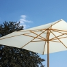 Tuinparasol 3x3m met centrale bamboepaal, windbestendig Khumat Korting