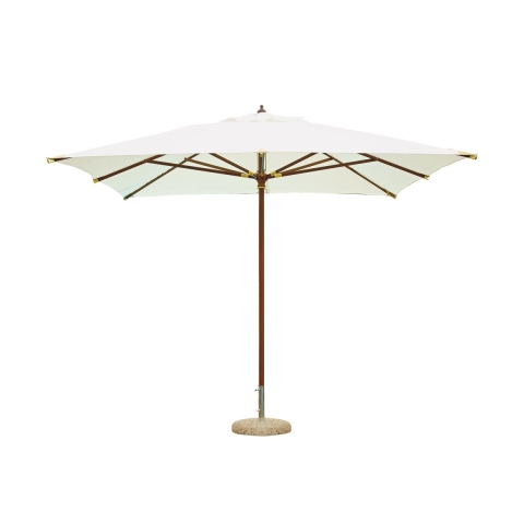 Manora Tuinparasol 3x4m van Hout en Polyester Aanbieding