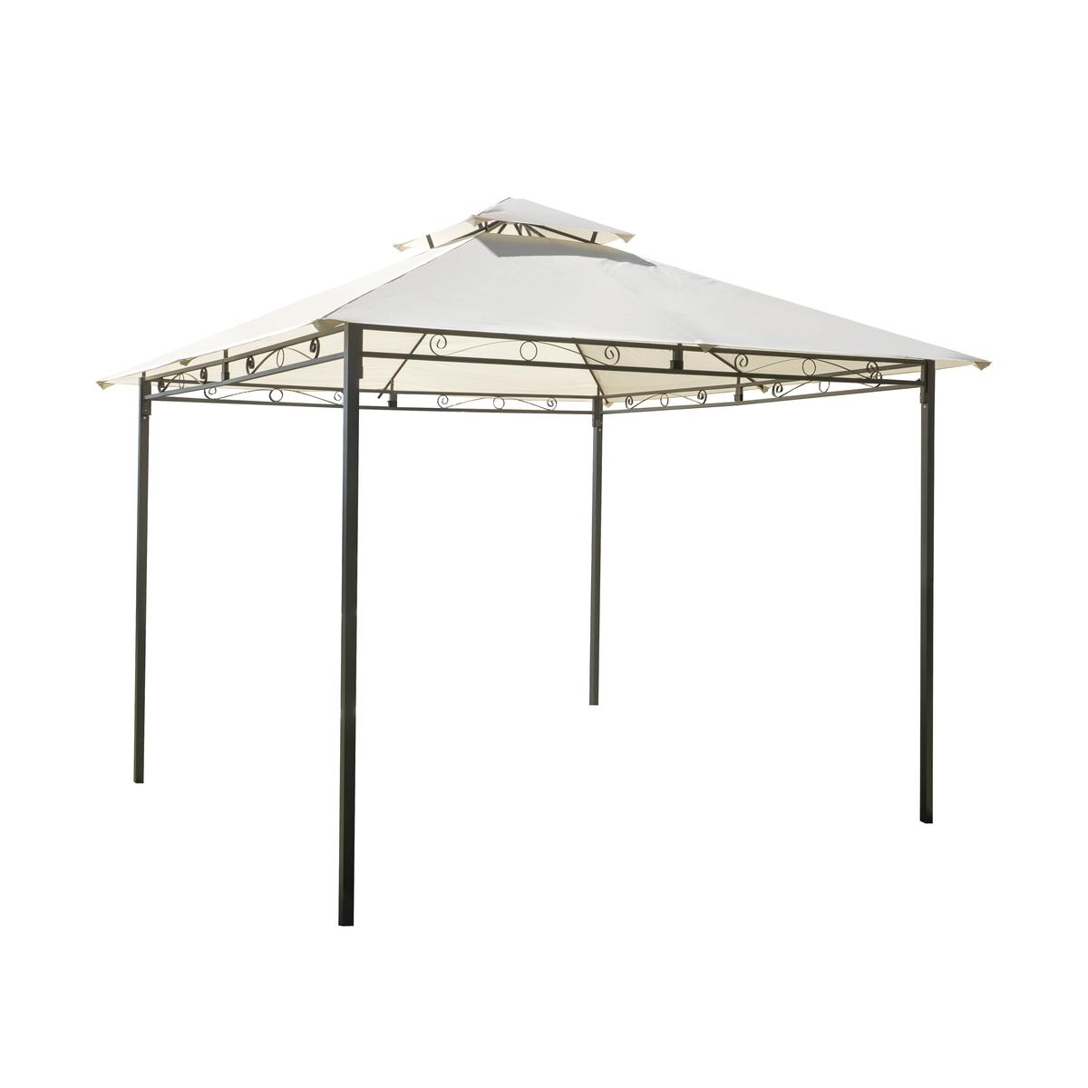 Tuinpaviljoen van ijzer 3x3 ecru antraciet Illinois Aanbieding Tuinpaviljoen van ijzer 3x3 ecru antraciet Illinois Aanbieding