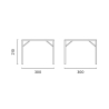 Tuinpergola 3x3 met verschuifbaar dak Skroda Kortingen