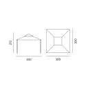 Tuinpaviljoen van ijzer 3x3 ecru antraciet Illinois Kortingen