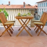 Opvouwbare tuinset in teak hout 80x120 cm Lipari Korting