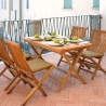 Opvouwbare tuinset in teak hout 80x120 cm Lipari Verkoop