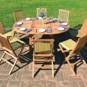 Uitschuifbare teakhouten tuintafel 8 personen Capraia Verkoop