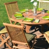 Uitschuifbare teakhouten tuintafel 8 personen Capraia Kortingen