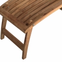 Verstelbare ligstoel van teak voor tuin Streamer Kortingen