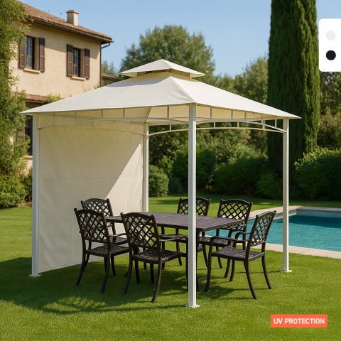 Tuinpaviljoen Antigua van 3,3x3,3 meter met extra uv-bescherming Aanbieding