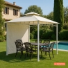 Tuinpaviljoen Antigua van 3,3x3,3 meter met extra uv-bescherming Voorraad