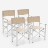 Set van 4 opvouwbare draagbare strandstoelen Regista Gold 