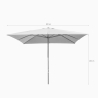 Tuinparasol vierkant 3x3m aluminium middenstang Marte 