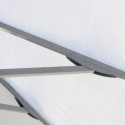Tuinparasol vierkant 3x3m aluminium middenstang Marte 