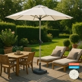 Achthoekige aluminium tuinparasol 3 meter met middenmast Eden Aanbieding