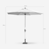 Achthoekige aluminium tuinparasol 3 meter met middenmast Eden Aankoop
