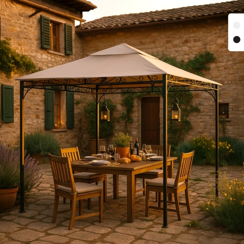 Stalen pergola...