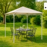 Winddichte en UV-bestendige stalen tuinpaviljoen 3x3 meter Style Korting