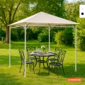 Winddichte en UV-bestendige stalen tuinpaviljoen 3x3 meter Style Aanbieding
