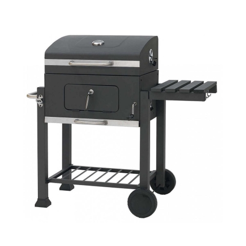 Houtskoolbarbecue met wielen, 2 roosters en deksel Austin Aanbieding