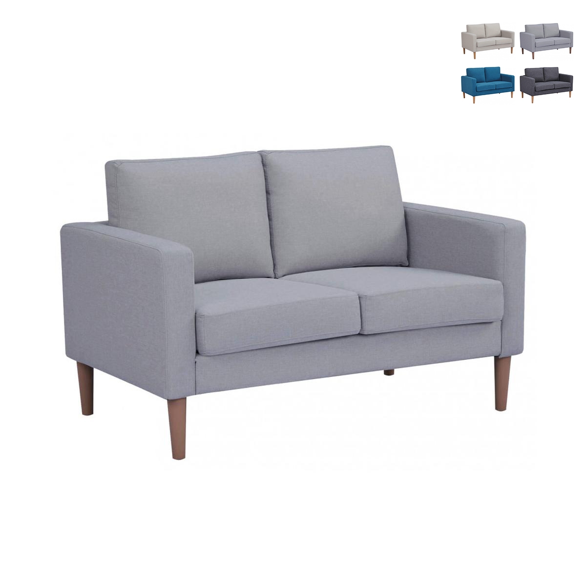 Moderne 2-zitsbank in katoen 137x73x82cm Ramsey