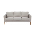 Moderne 3-zitsbank met houtlook poten Ramsey Verkoop