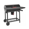 Stalen houtskoolbarbecue met wielen en deksel, 2 roosters, Tennessee Korting