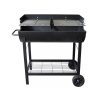 Houtskoolbarbecue op wielen met 2 verstelbare roosters Wisconsin Aanbod