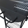 Houtskoolbarbecue op wielen met 2 verstelbare roosters Wisconsin Korting