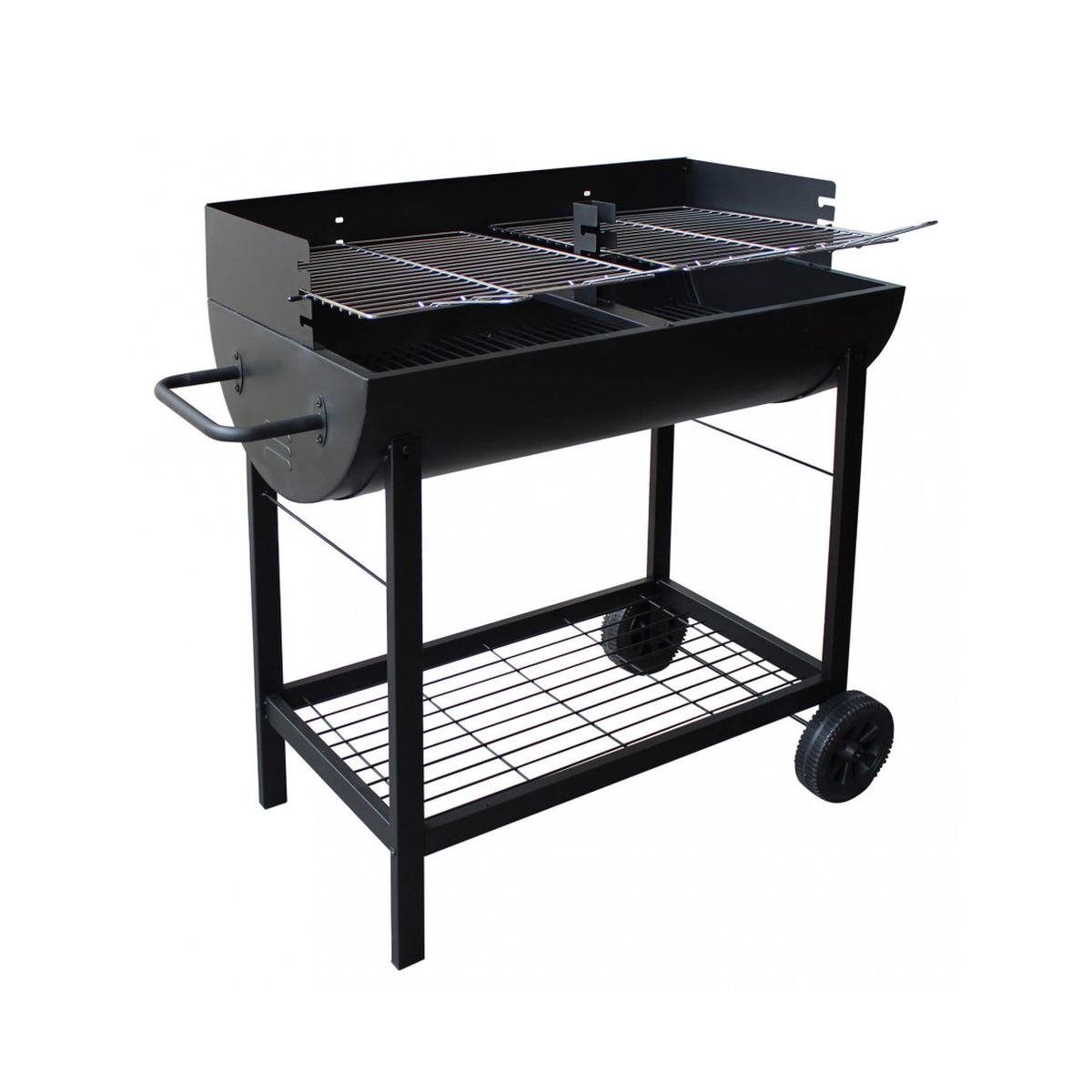 Houtskoolbarbecue op wielen met 2 verstelbare roosters Wisconsin Aanbieding