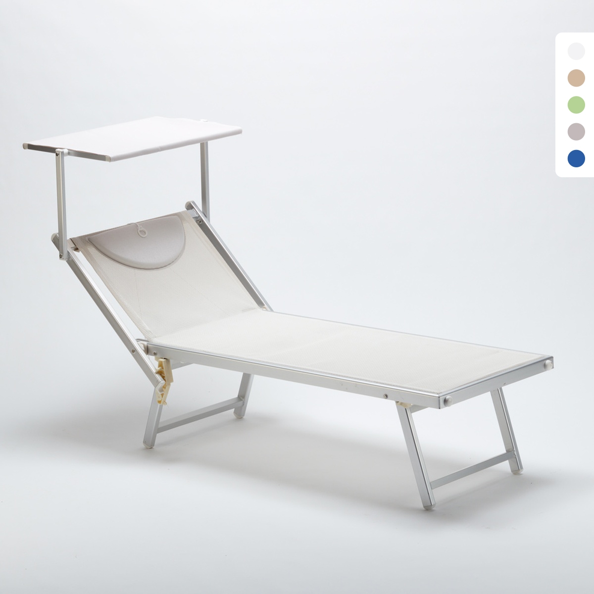 Professionele strandligstoel Italia uit aluminium Aanbieding