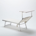 Set van 2 professionele aluminium strandligbedden Italia 