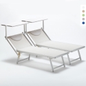 Set van 2 professionele aluminium strandligbedden Italia Catalogus