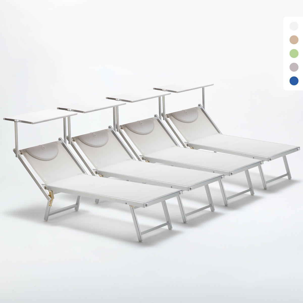 Aanbieding 4 stuks professionele ligbedden Italia Keuze