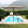 Witte tuinparasol 2x3m in polyester Poly Verkoop