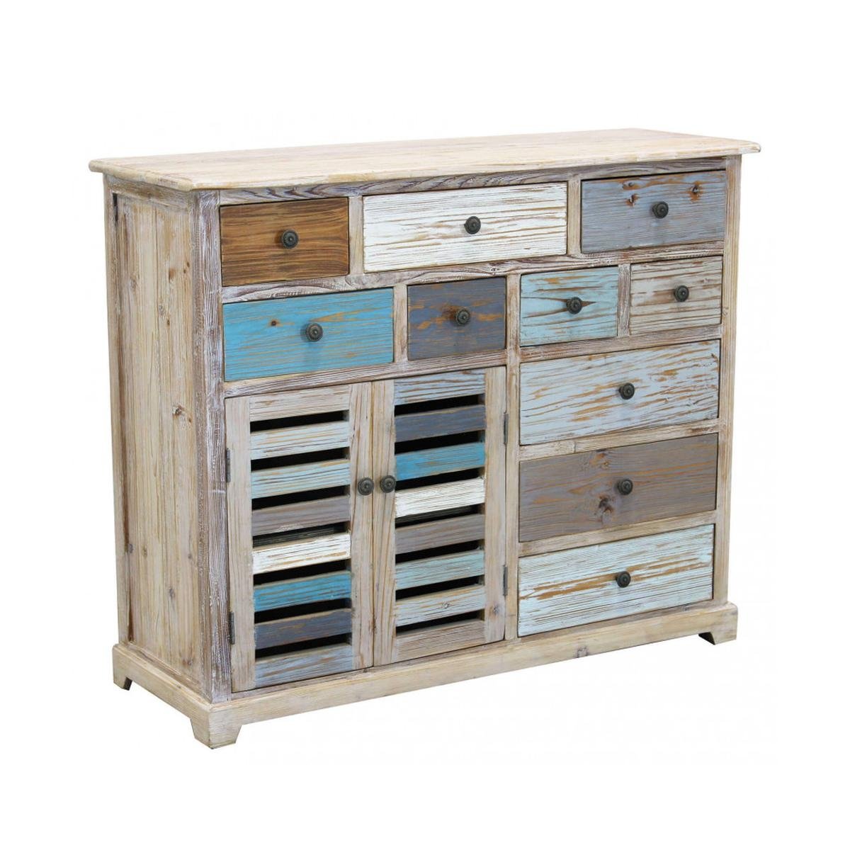 Shabby chic houten dressoir in multicolor Greg Aanbieding Shabby chic houten dressoir in multicolor Greg Aanbieding