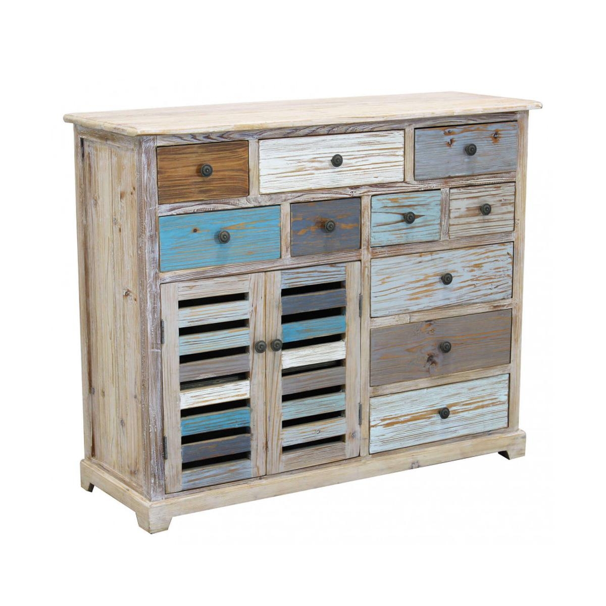 Shabby chic houten dressoir in multicolor Greg